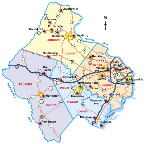 National Capital Area/Region Map